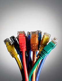 Picture of Multi-colored network cables